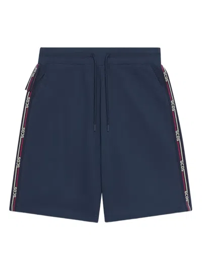 Gcds Shorts Mit Logo-streifen In Blue