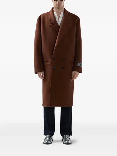 Gcds Doppelreihiger Mantel In Brown