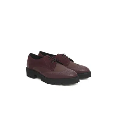 Cerruti 1881 Burgundy Cowhide Women Loafer In Burgundy
