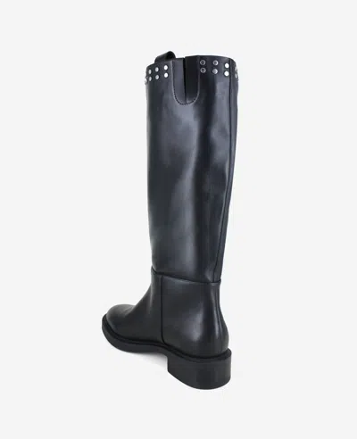 Kenneth Cole Scorpio Leather Stud Boot In Black