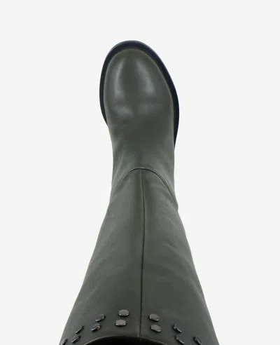 Kenneth Cole Scorpio Leather Stud Boot In Green