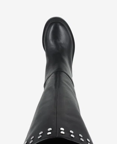 Kenneth Cole Scorpio Leather Stud Boot In Black