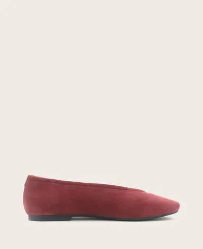 Gentle Souls - Willow Suede Ballet Flat In Burgundy