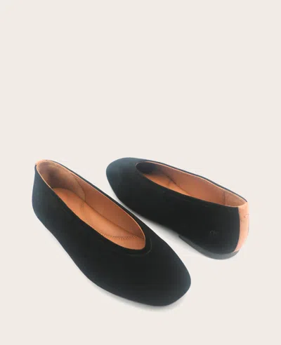 Gentle Souls - Willow Suede Ballet Flat In Black