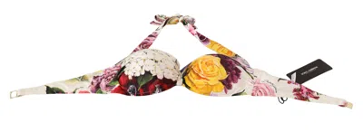 Dolce & Gabbana Black Floral Lace Bustier Bralette Top Women's Underwear In Black