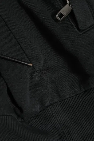 Pre-owned Dolce & Gabbana Black Logo Full Zip Hooded Sweatshirt Men's Sweater ()
