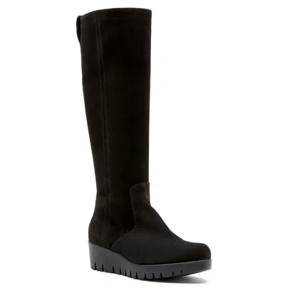 La Canadienne Ty Waterproof Suede Knee-high Boots In Animal Print