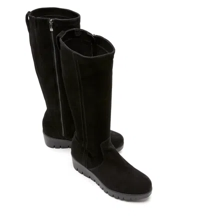 La Canadienne Ty Waterproof Suede Knee-high Boots In Animal Print