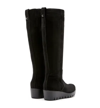 La Canadienne Ty Waterproof Suede Knee-high Boots In Animal Print