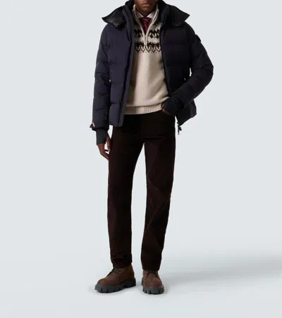 GG羊毛皮边饰绒面革穆勒鞋