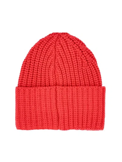 Bogner Ribbed Logo-patch Hat In Red