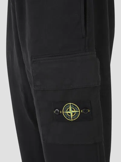 Stone Island Sweater Trousers In Black