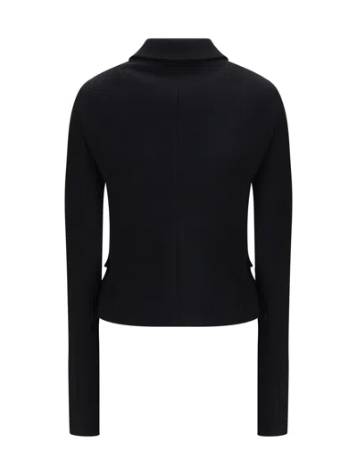 Dolce & Gabbana Women Single-breasted Wool Cloth Jacket In Black