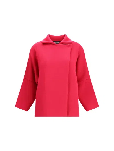 Ella Knitted Jacket In Red