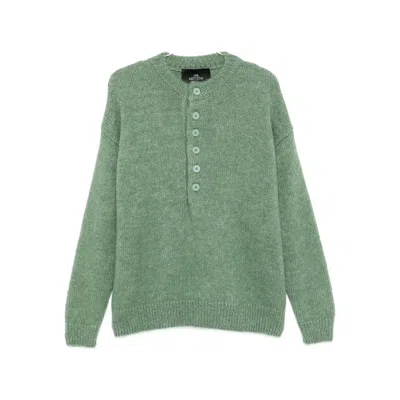Mr Mittens Buttoned Cardigan In Green