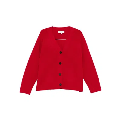 Studio Nicholson Merino Wool Cardigan In Red