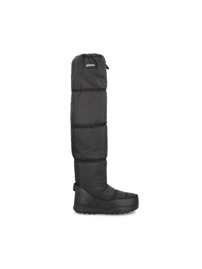 Bogner Quilted Over-the-knee Boots In Black