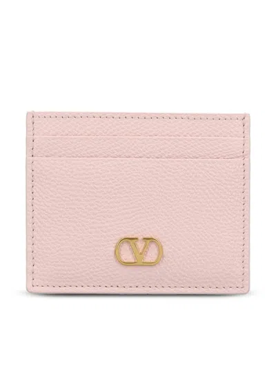 Valentino Vlogo Card Holder In Pink