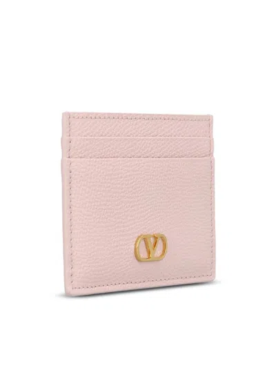 Valentino Vlogo Card Holder In Pink