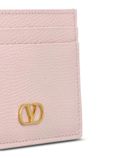 Valentino Vlogo Card Holder In Pink