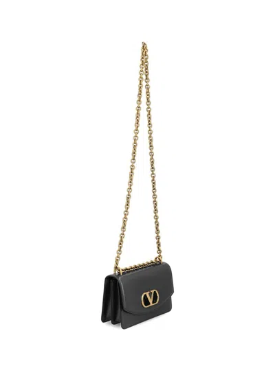 Valentino Garavani Vain Leather Crossbody Bag In Black