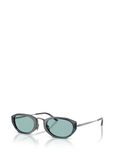 Giorgio Armani Geometric-frame Sunglasses In Black