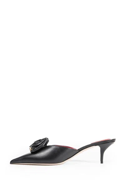 Valentino Vlogo 55 Leather Mule In Black