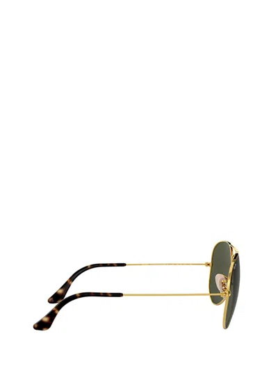 Ray Ban Aviator Sunglasses In Gold