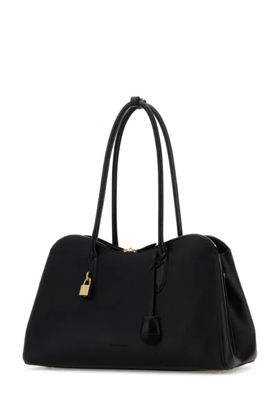 Stella Mccartney Black Synthetic Leather Ryder Shopping Bag In Blue