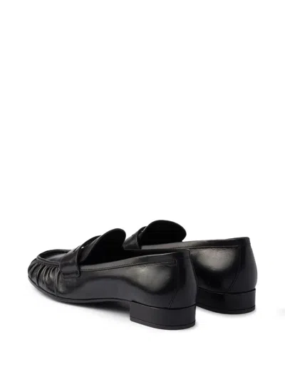 Prada Round-toe Loafers In Black