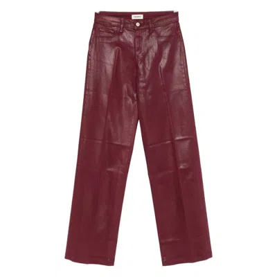 L'agence Cotton-blend Pants In Red