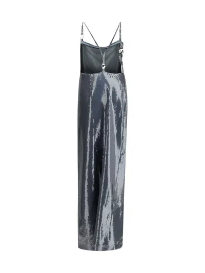 Coperni Women Ruched Sequin-embellished Gown In Gray