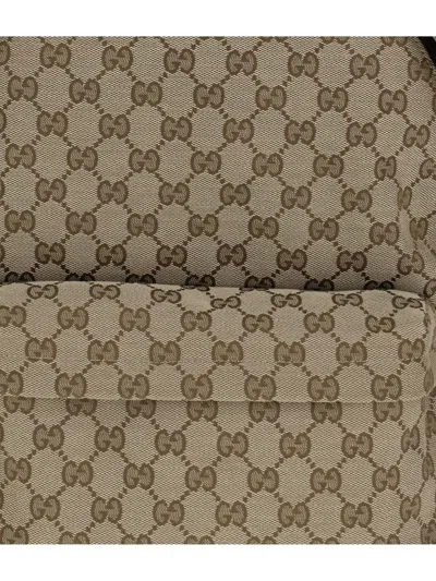 Gucci Fabric Backpack Featuring Adjustable Straps In Neutral