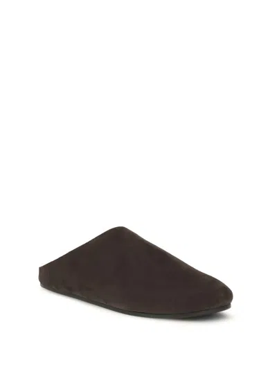 The Row Hudson Round-toe Mules In Brown