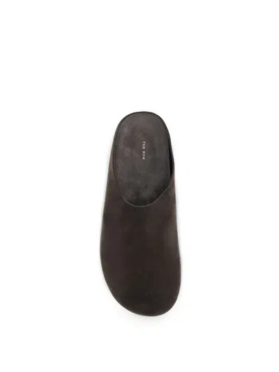 The Row Hudson Round-toe Mules In Brown