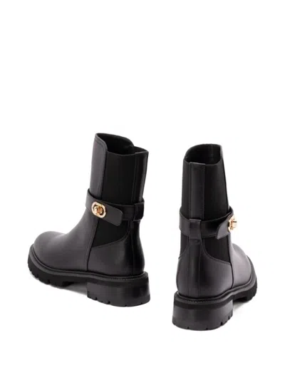 Twinset Twin-set Black Polyurethane Boots In Black