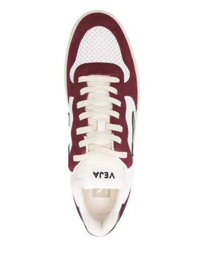 Veja Low-top Calf Leather Sneakers With Suede Overlays In Multi
