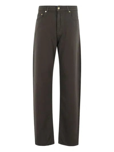 Darkpark Straight-leg Brown Jeans With Classic Five-pocket Design In Brown