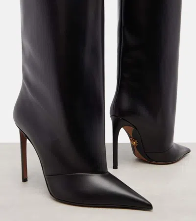Dolce & Gabbana Women Black Leather Devotion Boots In Black