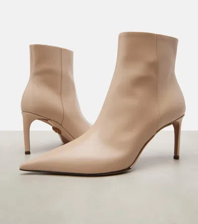 Dolce & Gabbana 75mm Pointed-toe Zip Boots In White