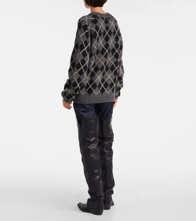 Khaite Pratt Oversize Argyle Plaid Cashmere Sweater In Multi