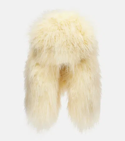 Jacquemus Grande Chapka Voluminous Faux-fur Headpiece In Neutral