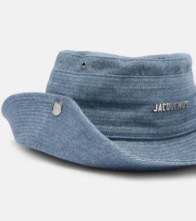 Jacquemus Bob De-nîmes Denim Bucket Hat In Blue