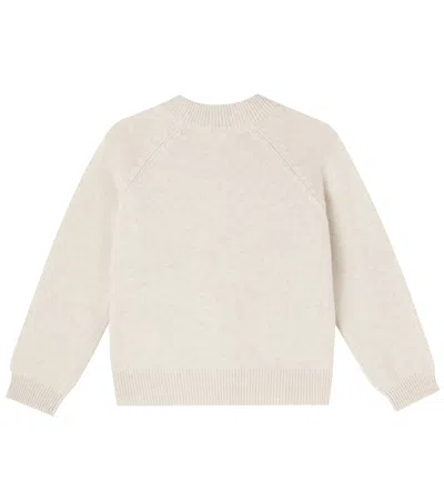Bonpoint Gillia Embroidered Wool-blend Sweater In Neutral