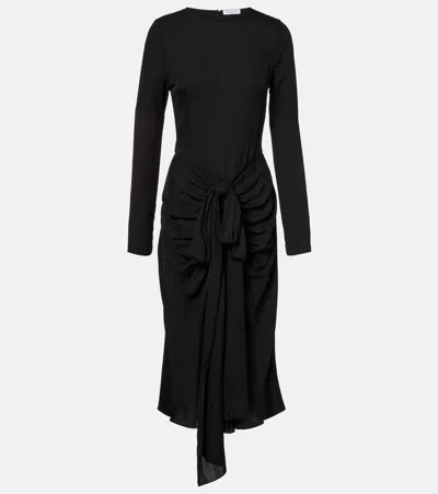 Alaïa Women Draped Viscose Dress In Black