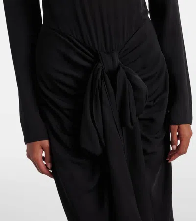 Alaïa Women Draped Viscose Dress In Black