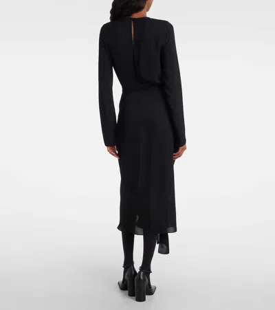 Alaïa Women Draped Viscose Dress In Black