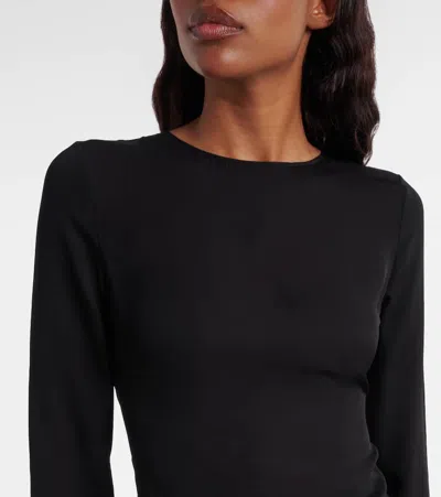 Alaïa Women Draped Viscose Dress In Black