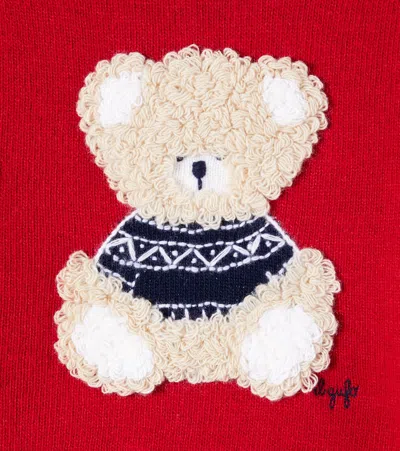 Il Gufo Intarsia Virgin Wool Sweater In Red