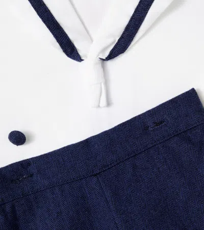 La Coqueta Baby Antonio Top And Shorts In White